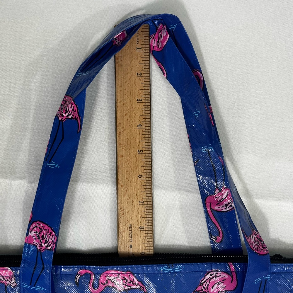Chubbies Insulated Tote Bag Blue/Pink Flamingo Print - Picture 4 of 8